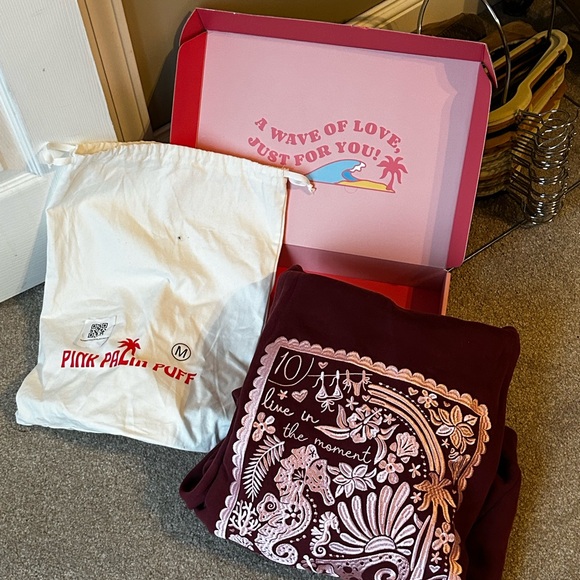 Pink Palm Puff Other - Pink Palm Puff Graphic hoodie